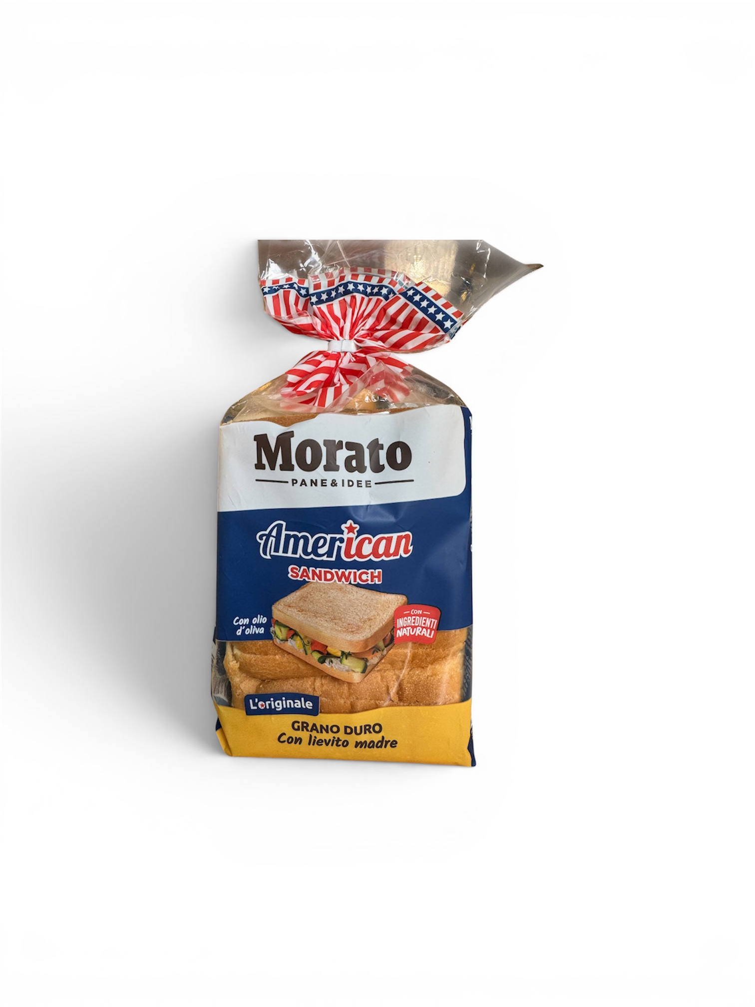 Morato American Sandwich Grano Duro – Włoski Chleb Tostowy z Pszenicy Durum i Zakwasem (550g)
