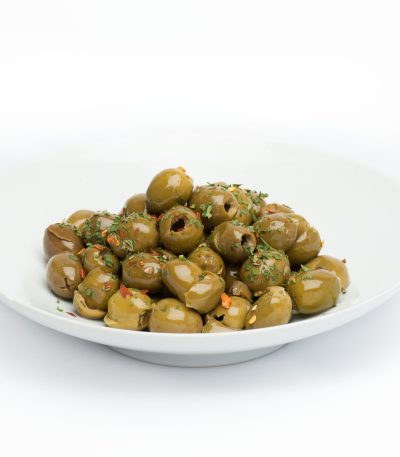 Olive Snocciolate Paesanella – Włoskie Oliwki Zielone Drylowane po Wiejsku