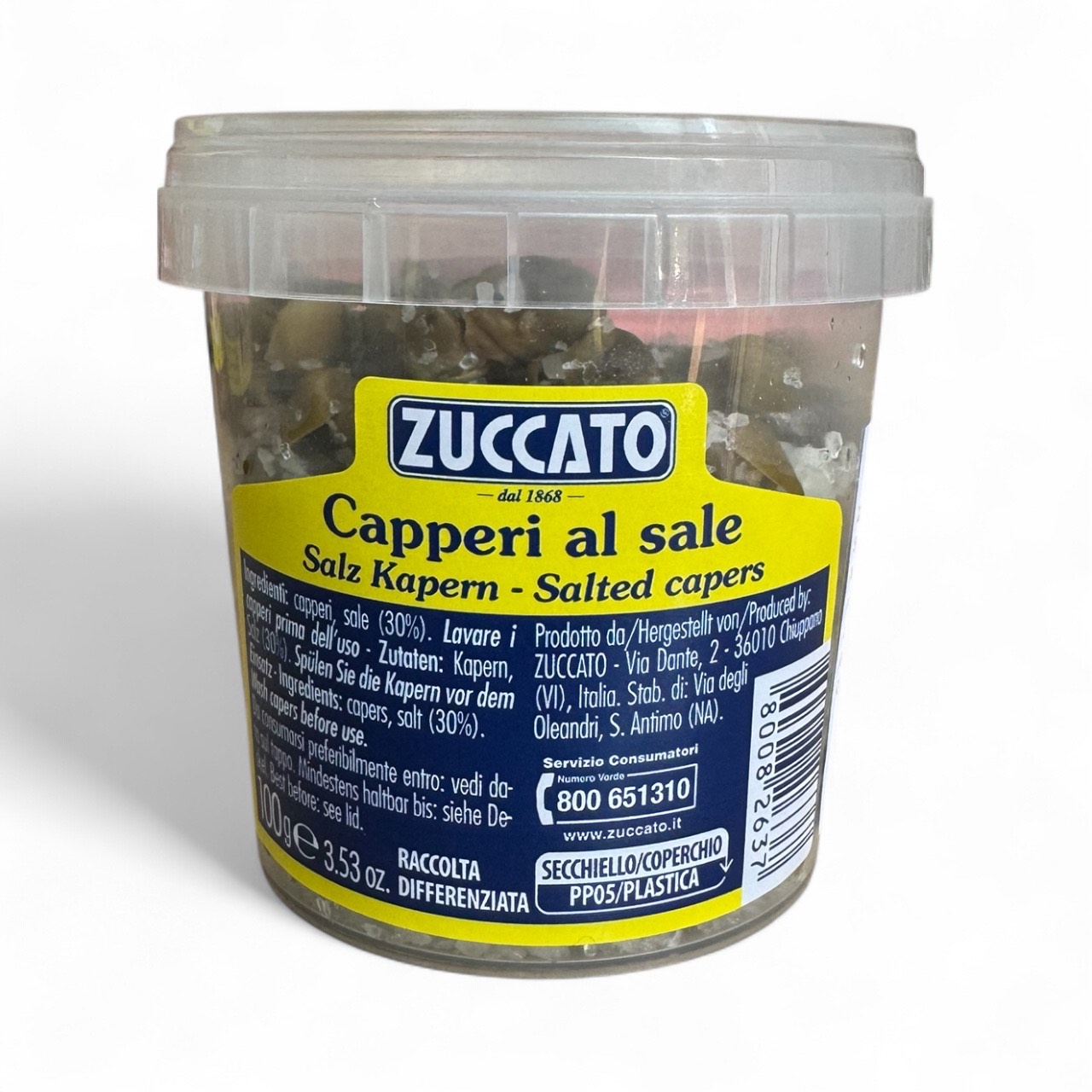 Zuccato Capperi Al Sale 100g