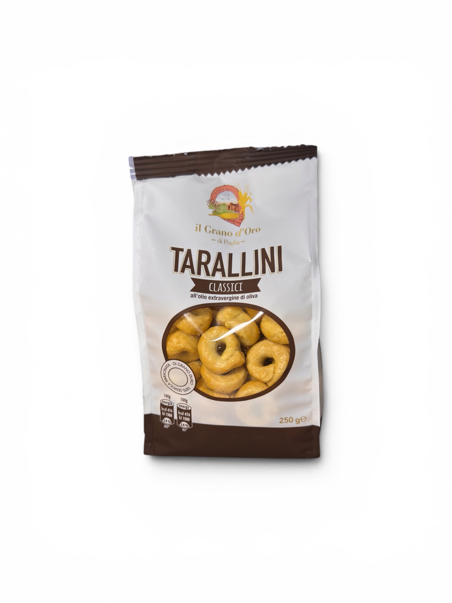 Tarallini Classici – Tradycyjne Włoskie Przekąski z Oliwą z Oliwek Extra Vergine (250g)